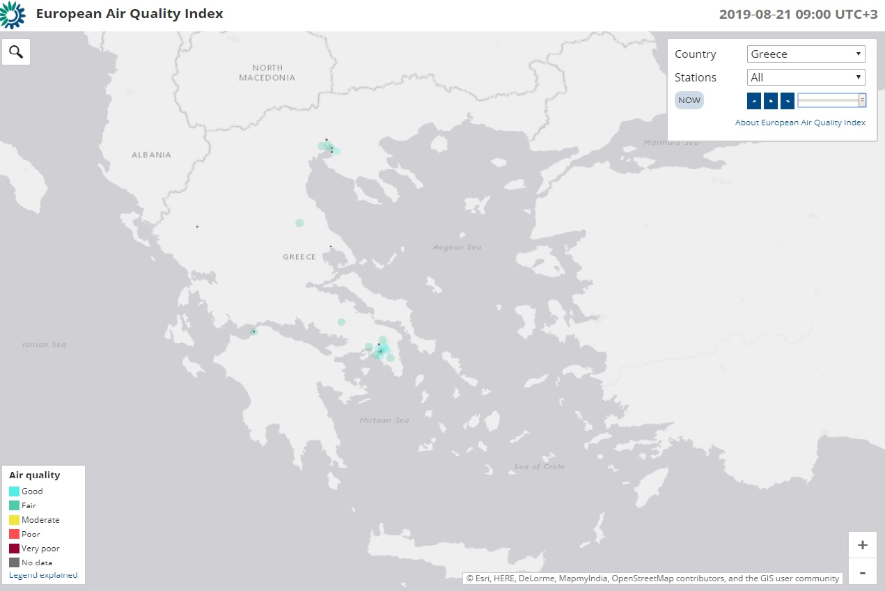 European map Greece
