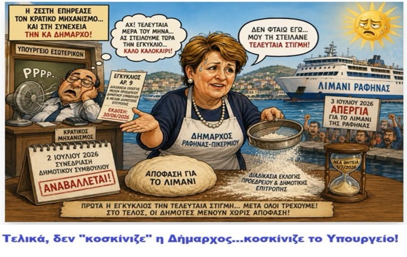 Κάλεσμα του Δήμου Ραφήνας – Πικερμίου σε συγκέντρωση διαμαρτυρίας για τη λειτουργία του Λιμένα Ραφήνας (σχόλιο fb: IRafina - Dimotis)