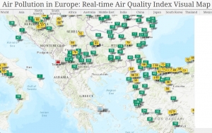 Ο παγκόσμιος χάρτης της ατμοσφαιρικής ρύπανσης. Ελλάδα, αόρατη χώρα